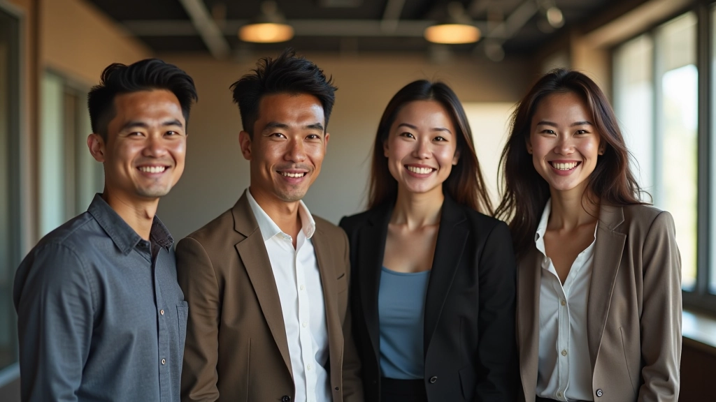 Team members celebrating a milestone together, showing camaraderie and shared success across different team members in a positive workplace moment